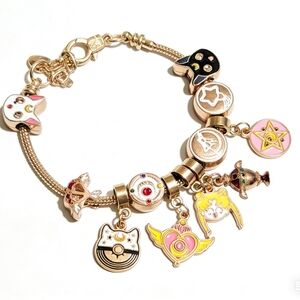Pretty Guardian Anime Charm Bracelet Collector Sailor Moon Style